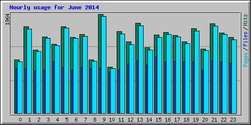 Hourly usage for June 2014