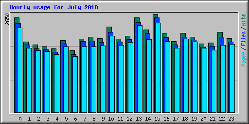 Hourly usage for July 2018