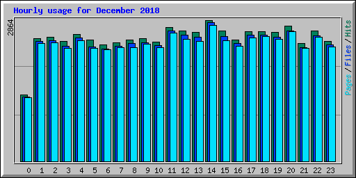Hourly usage for December 2018