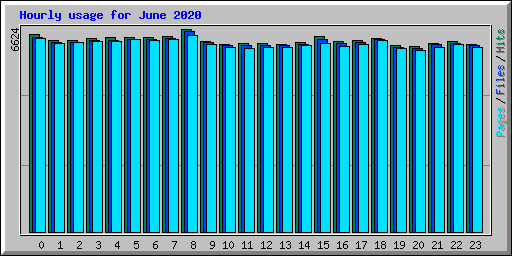 Hourly usage for June 2020