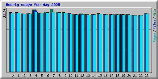 Hourly usage for May 2025