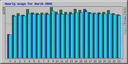 Hourly usage for March 2026