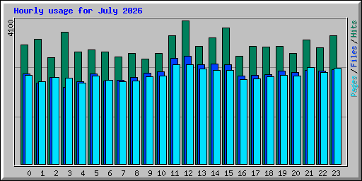 Hourly usage for July 2026